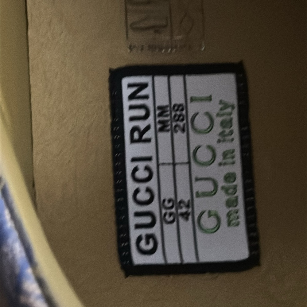 Gucci Blue and Beige Sneakers - Picture 6 of 8